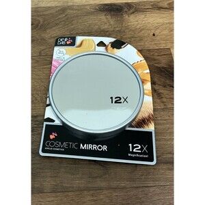 Dip & Dab 12X Magnification Cosmetic Mirror With Suction Cups